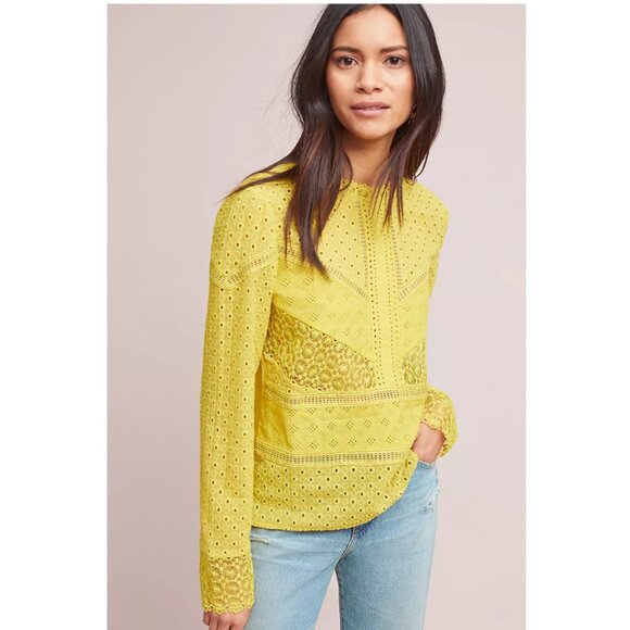Anthropologie James Coviello Burnham Lace Top by James Coivello - Picture 1 of 12